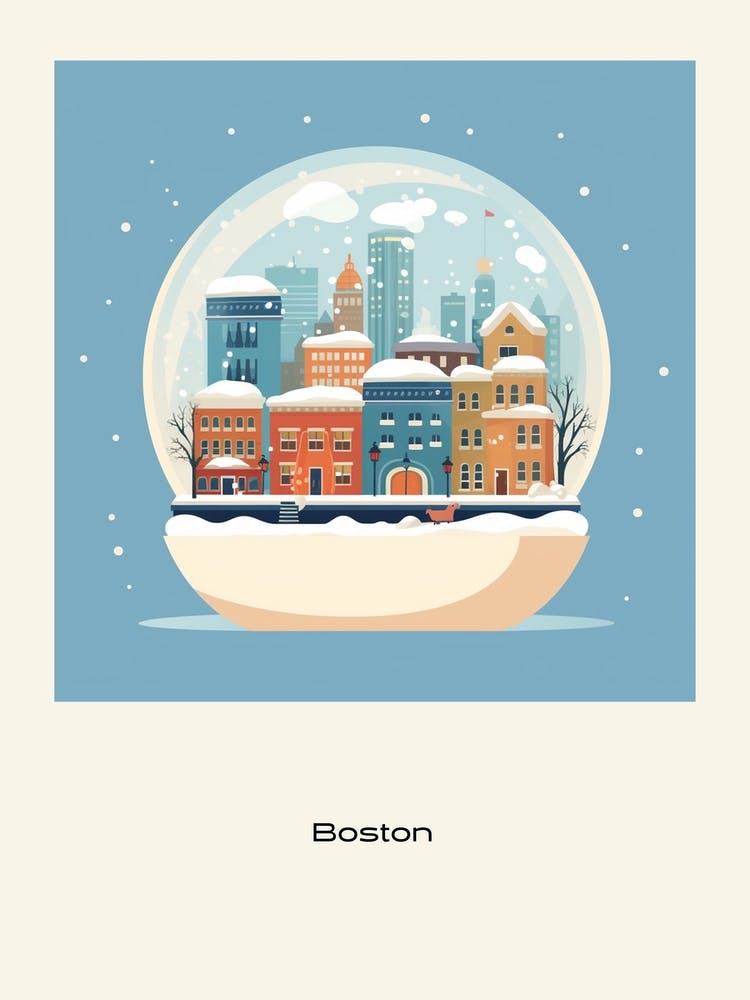 Boston Usa 1 Snowglobe Poster