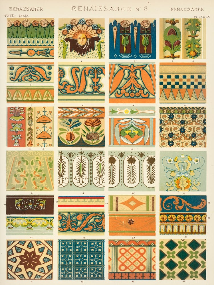 Vintage Pattern Illustration, Owen Jones