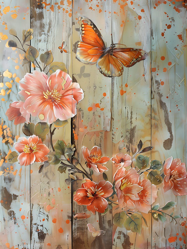 Butterfly And Flowers 11