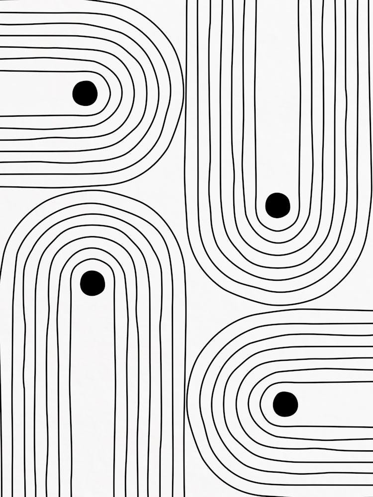 Abstract Black And White Drawing
