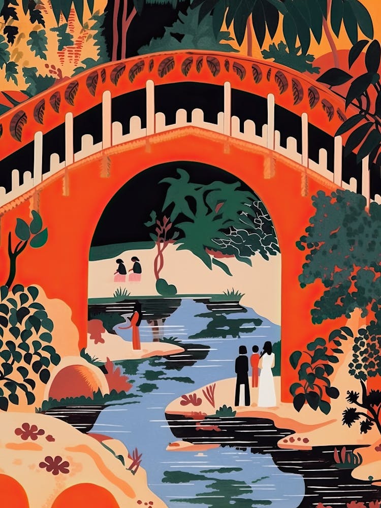 Khaju Bridge Iran Coloré 1