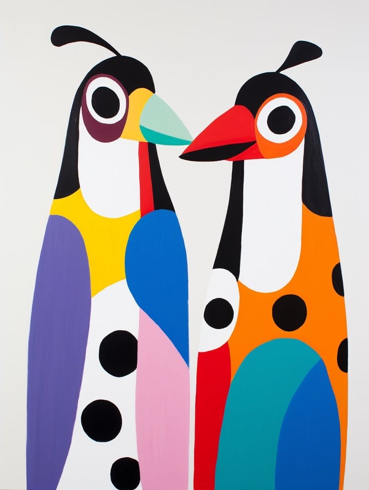 Colourful Kids Animal Art Woodpecker
