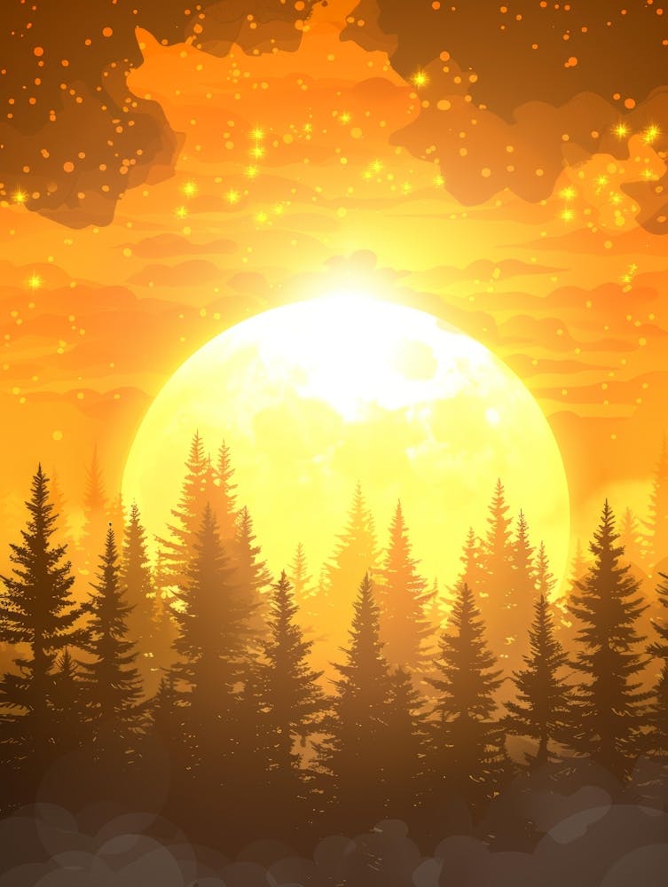 Sunset In The Forest 12