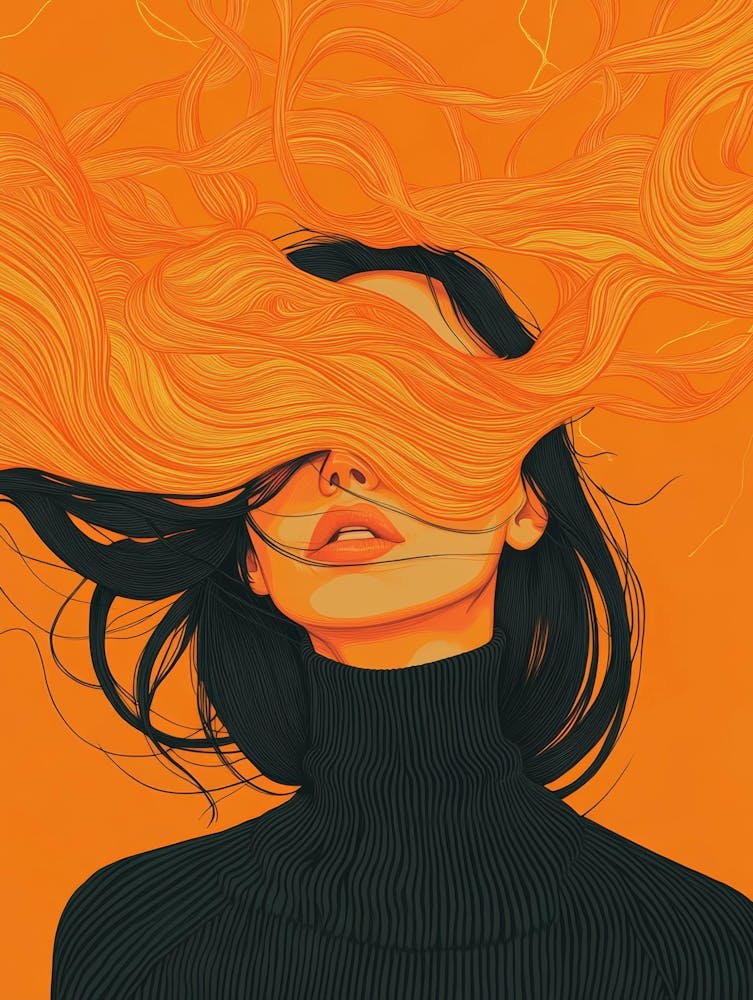 Mädchen mit orangen Haaren