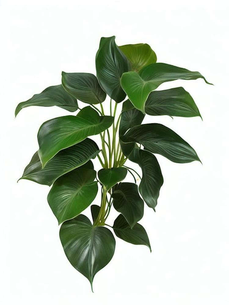 Philodendron Micans (Philodendron Hederaceum Hybrid) Watercolor