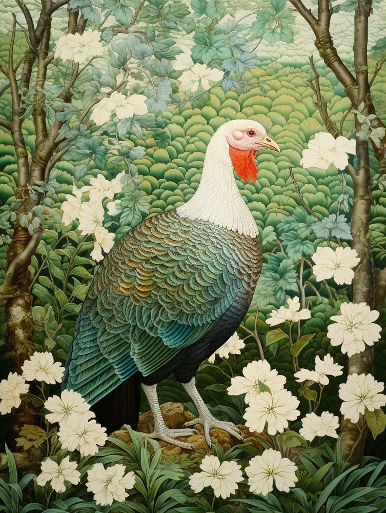 Ohara Koson Inspired Bird Painting Turkey 6