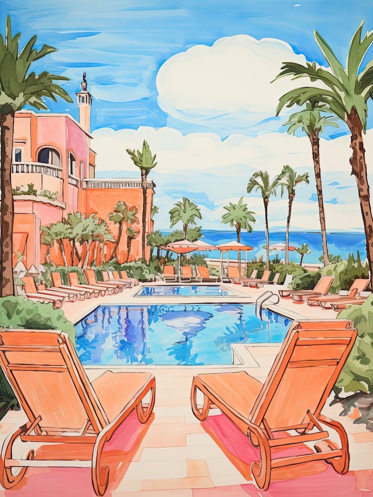 The Resort At Pelican Hill   Newport Beach, California   Resort Storybook Illustration 3