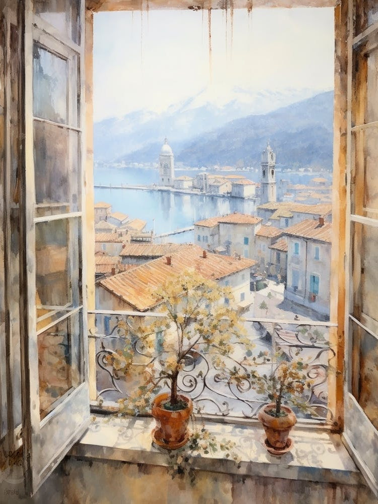 Winter Cityscape Lake Como Italy 5