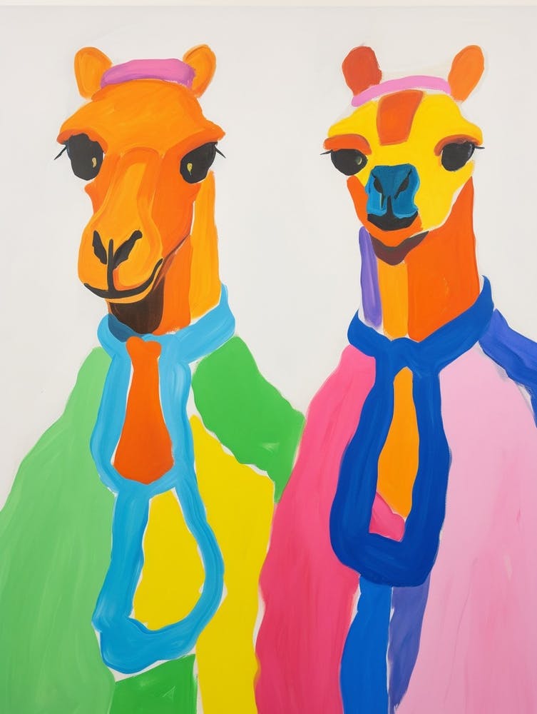 Colourful Kids Animal Art Camel 2
