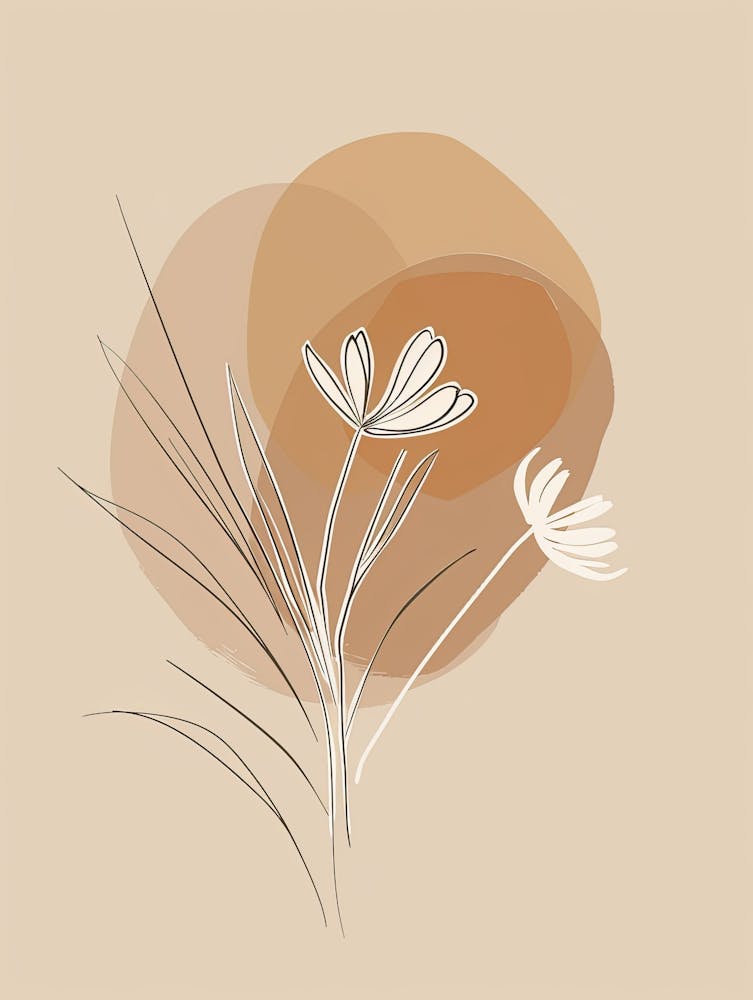 Prague Botanical Garden Boho Line Art