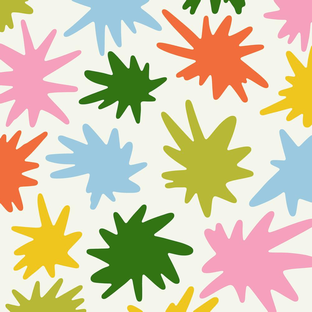 Colorful Spikey Splatters