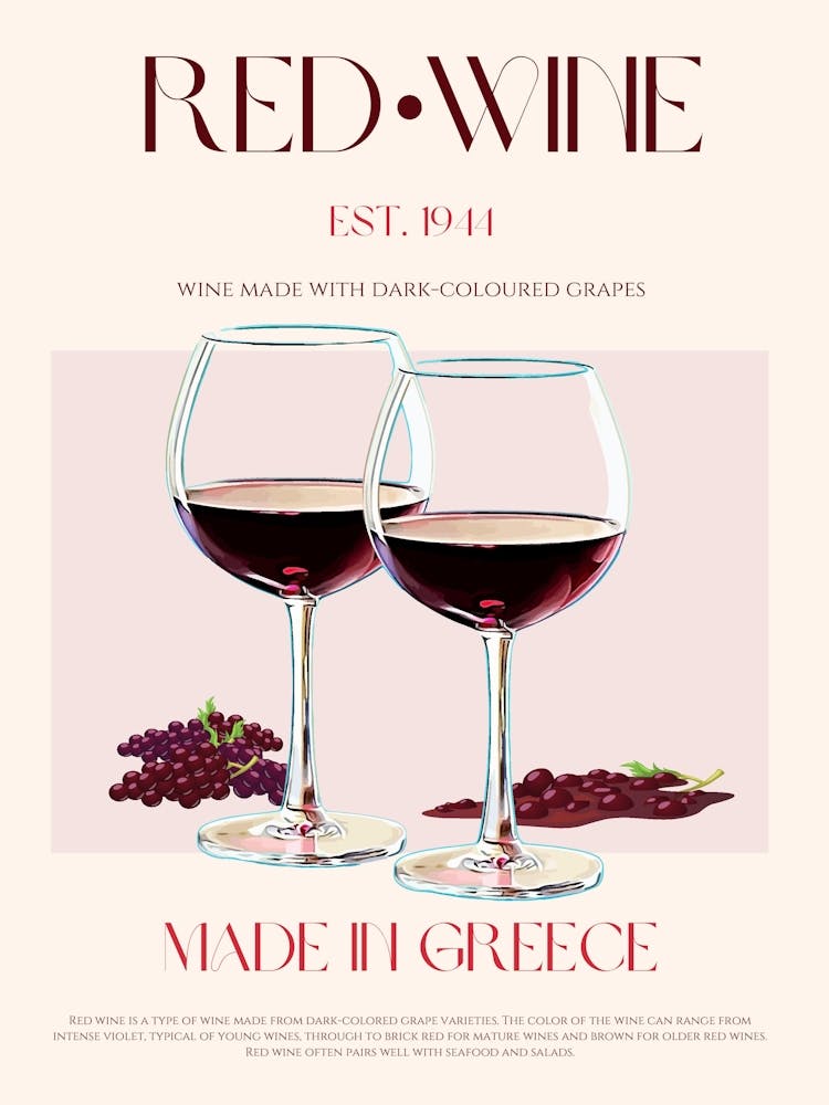 Vin Rouge Milieu de Siècle