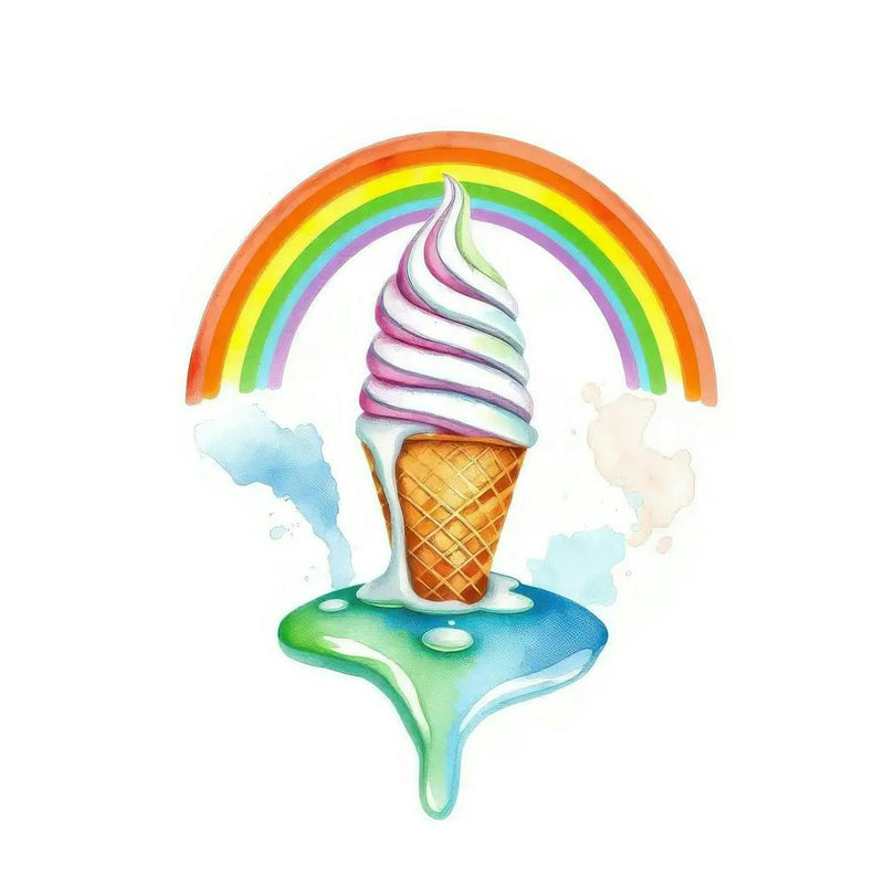 Regenbogen-Eiscreme
