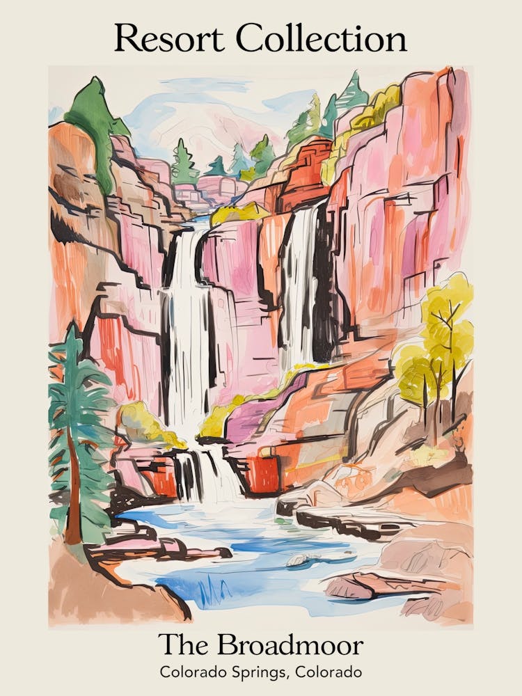 Affiche de The Broadmoor Colorado Springs, Colorado Illustration de conte de fées Collection Resort 4