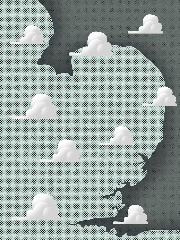 Vintage East Anglia Weather Map