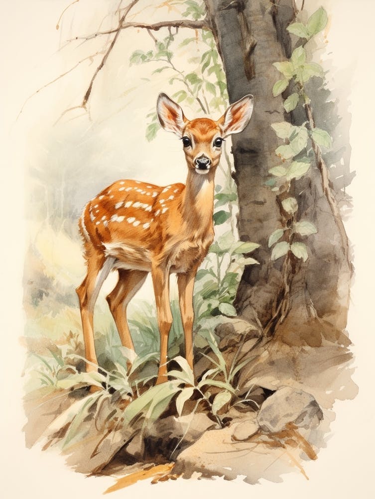 Storybook Animal Watercolour Antelope 4