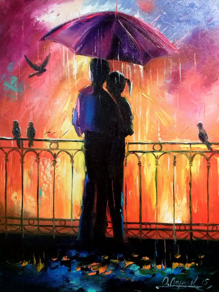 Romance in the rain
