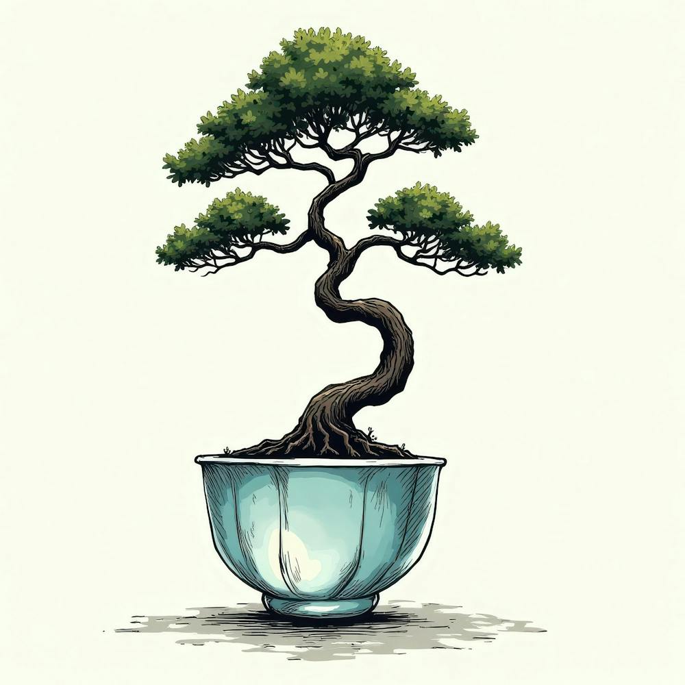 Bonsai Tree In A Pot