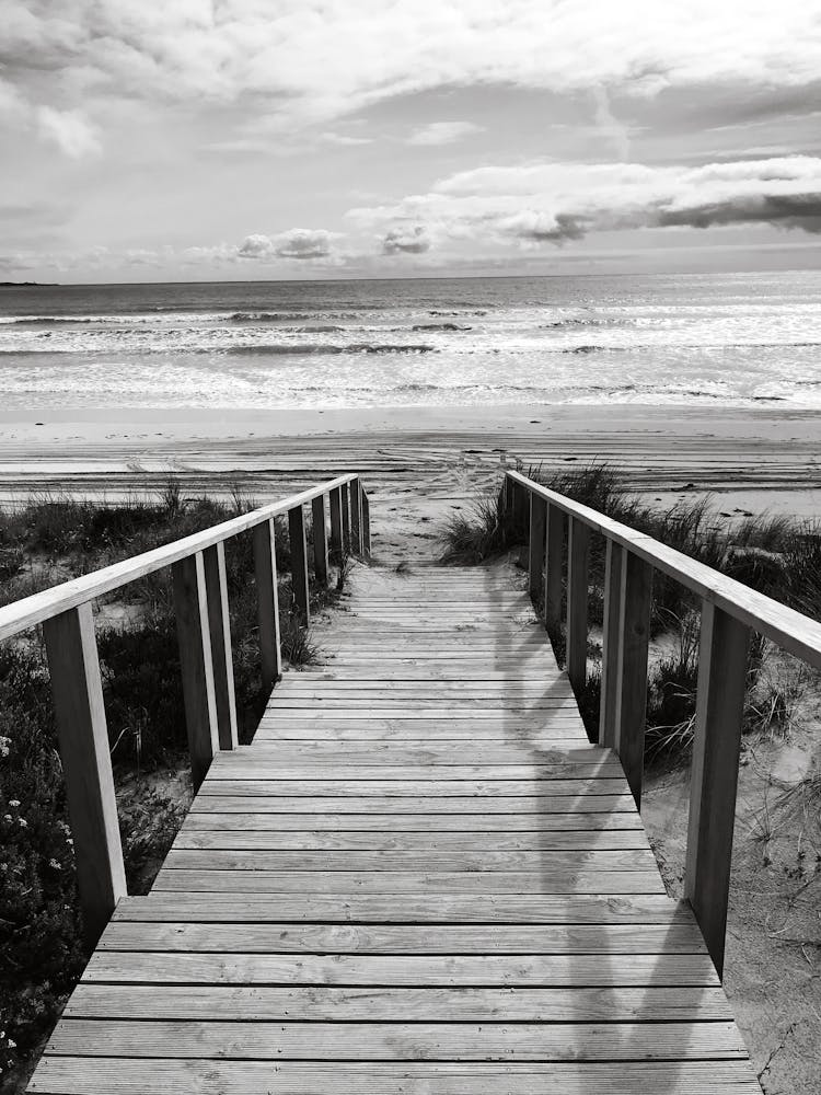 Black And White Beach steps