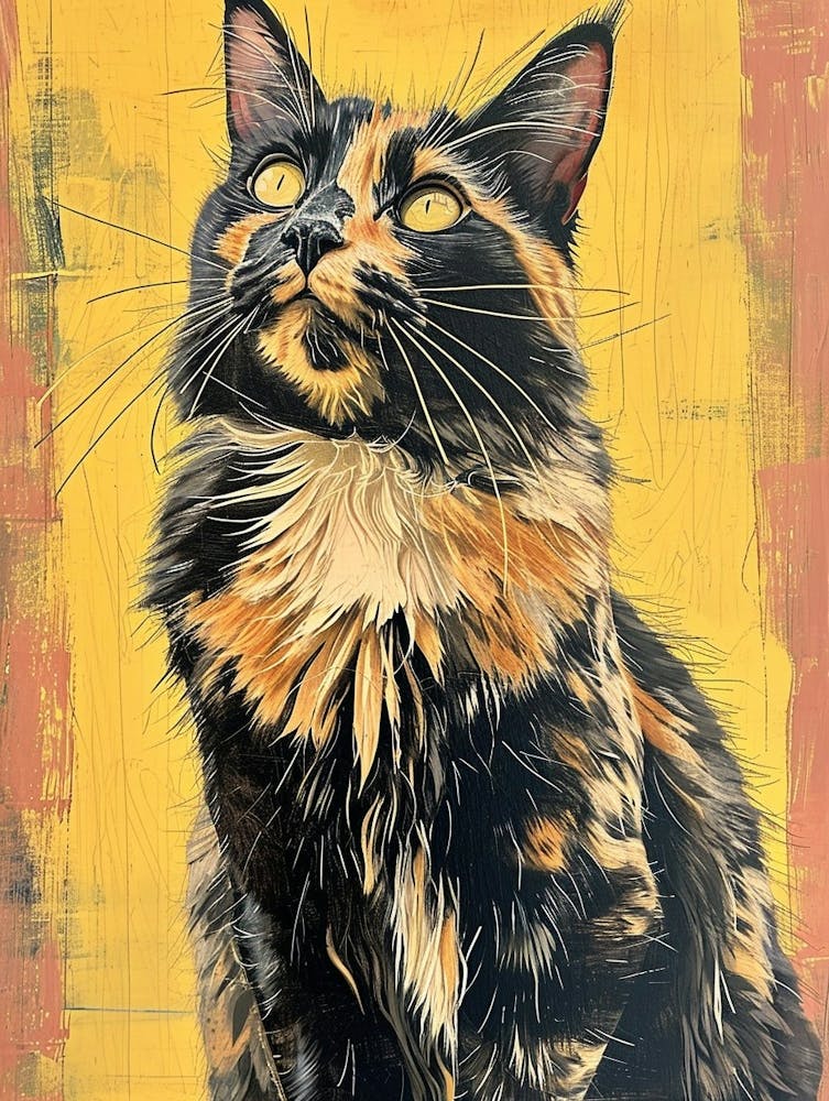 Maine Coon Illustration en relief 4