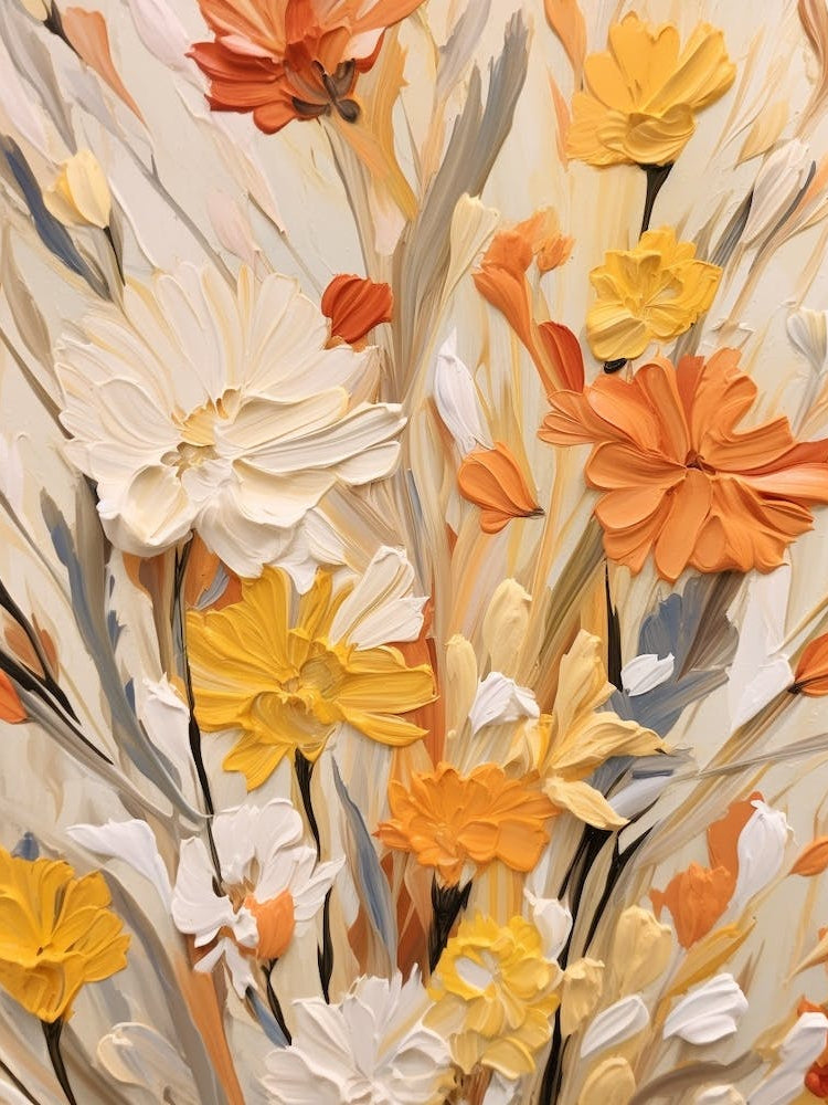 Fall Flower Painting Flax Flower 4