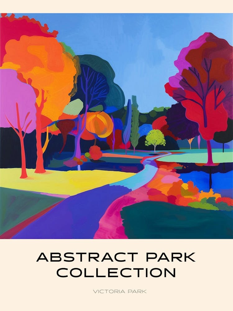 Abstract Park Collection Poster Victoria Park London 2