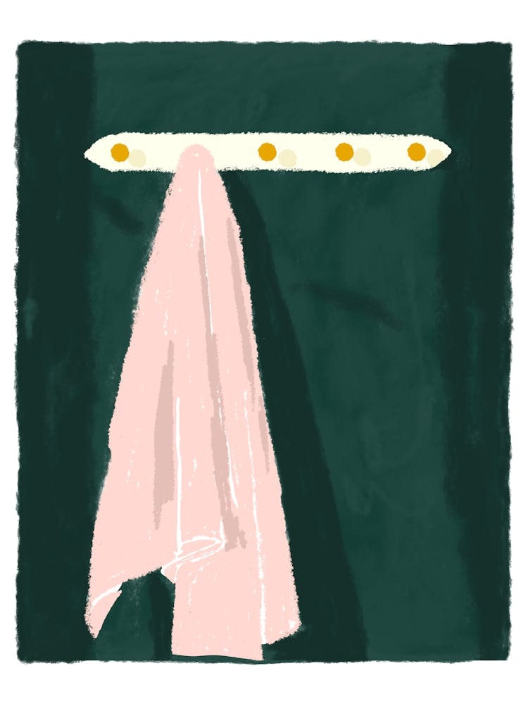 Abstract towel coastal art