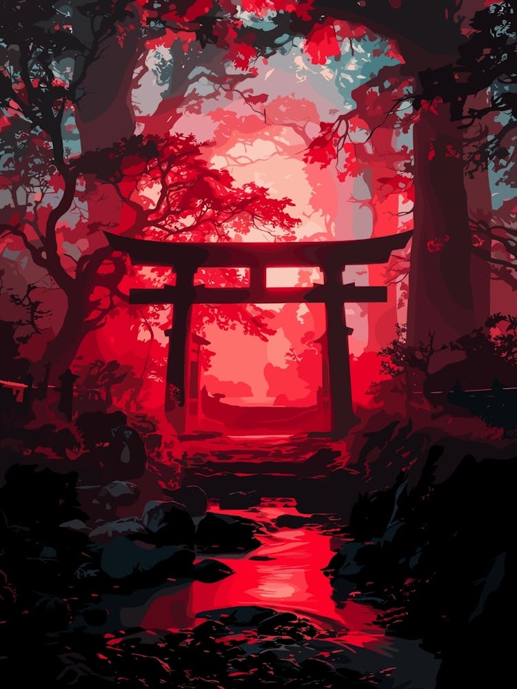 Fantasy Japanese Torii Gate