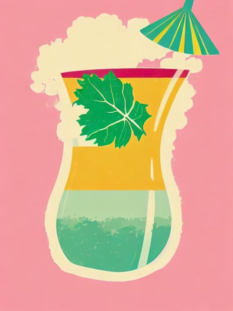 Irish Car Bomb Retro Pink Cocktail Poster