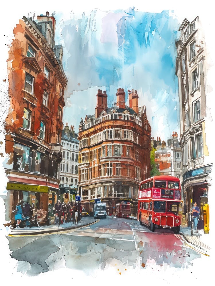 Westminster London Borough   Street Watercolour 1