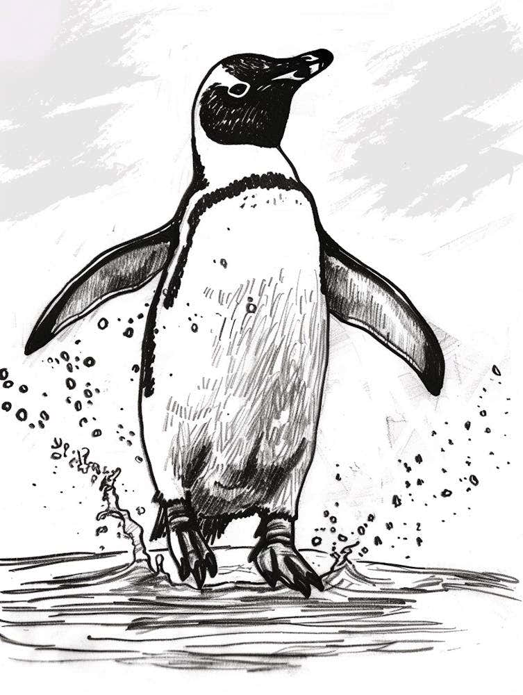 Emperor Penguin Jumping Out Of Water 1