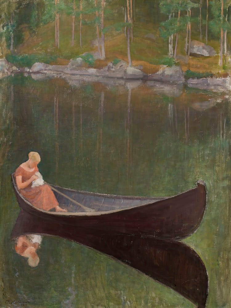 Woman In A Boat, (1924), Pekka Halonen