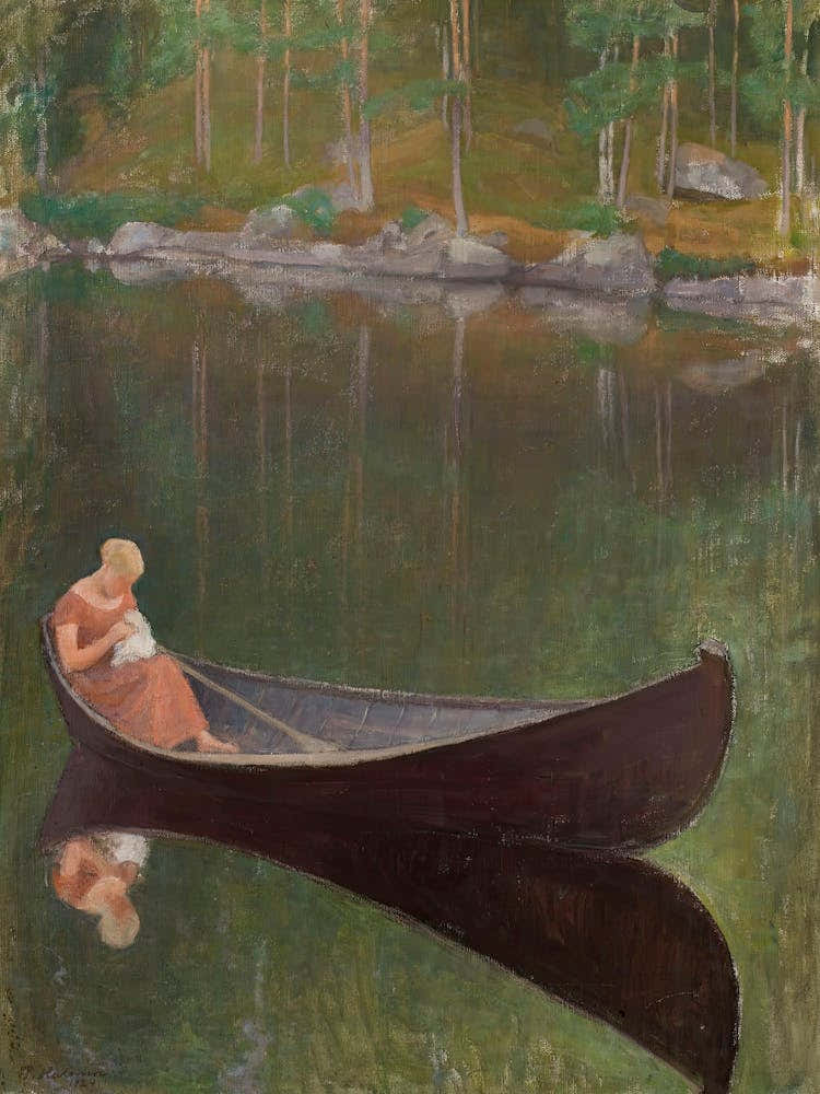Woman In A Boat, (1924), Pekka Halonen