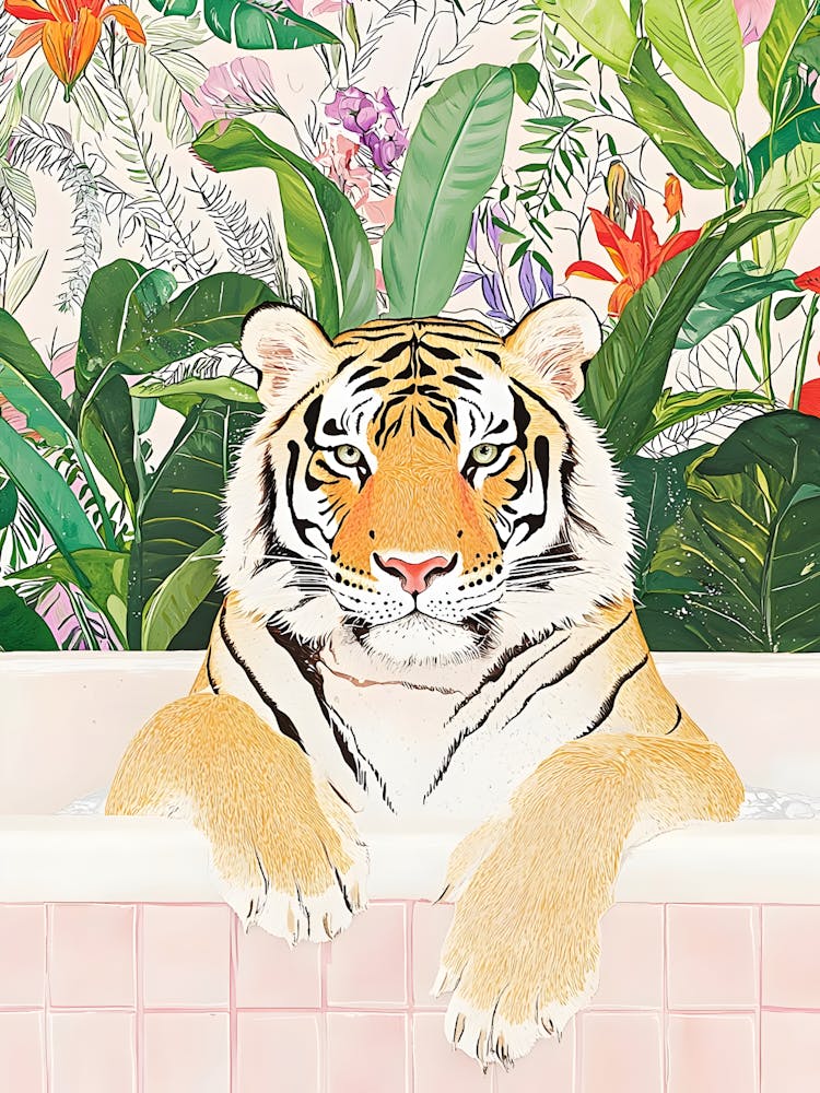 Tiger In The Bath 4