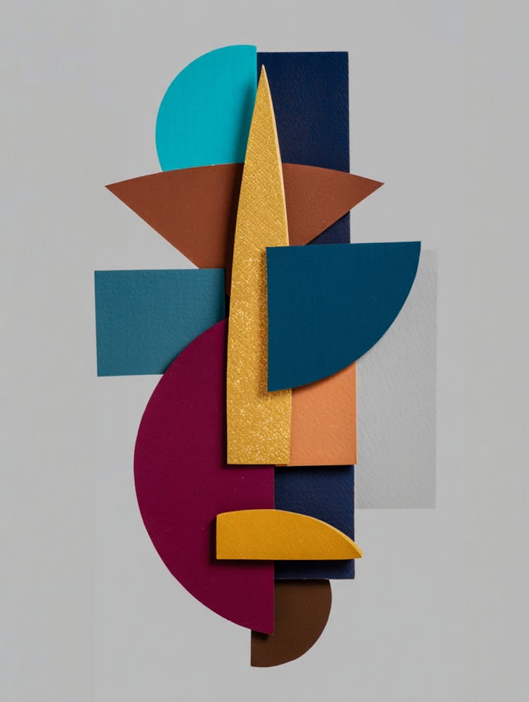 Modernist Abstract Geometric Painting