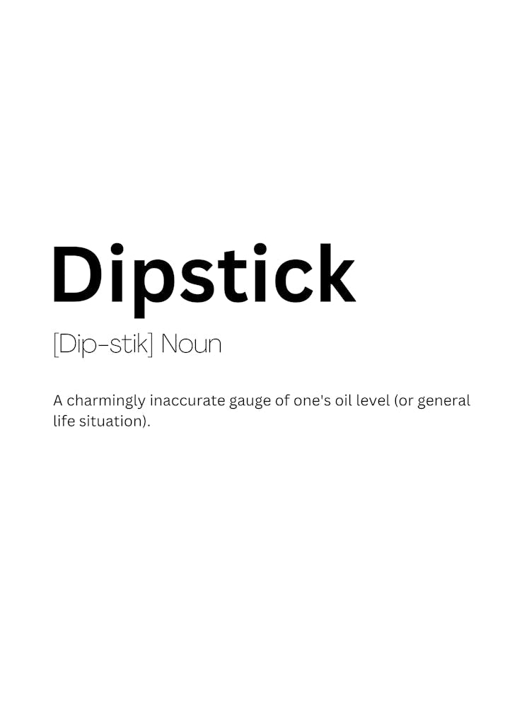 Dipstick Definition Meaning 1