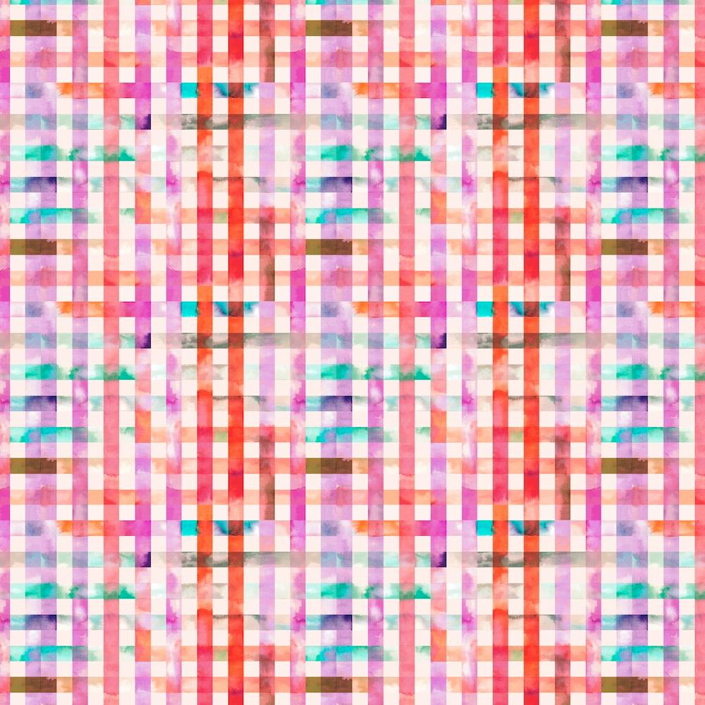 Gingham Vichy Pink Square