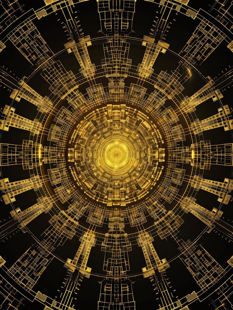 Abstract Golden Circle