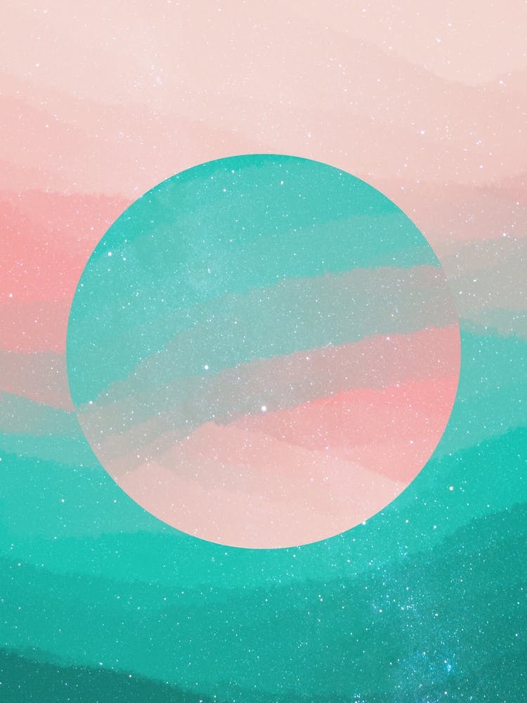 Minimal art abstract painting of beach sand and water