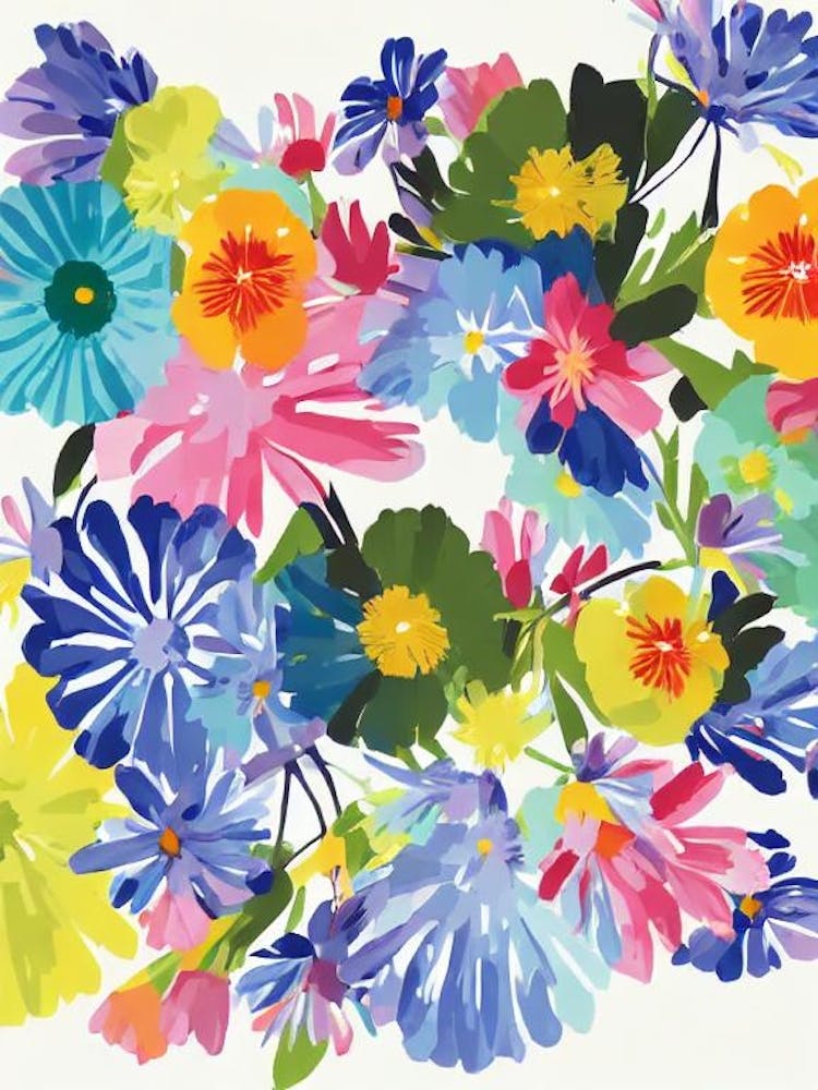 Daisies 1 Modern Colourful Flower