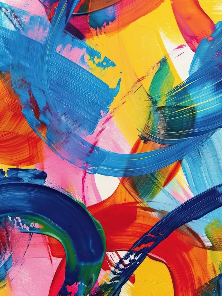 Rainbow Paint Brush Strokes 6