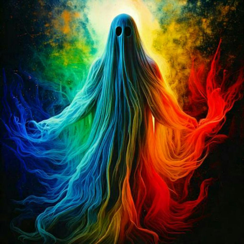 Firefly Haunting, Polychrome, Banshee, Ghostly, Ethereal, Spectral, Eerie, Vibrant, Mysterious, Chil