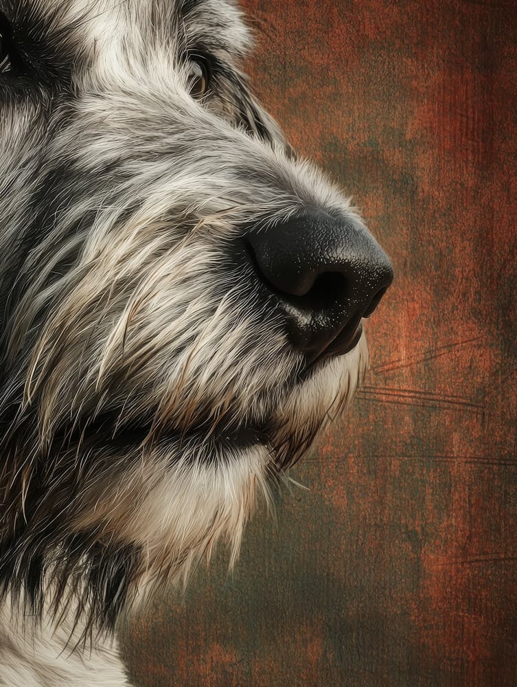 Irish Wolfhound. Generated AI.