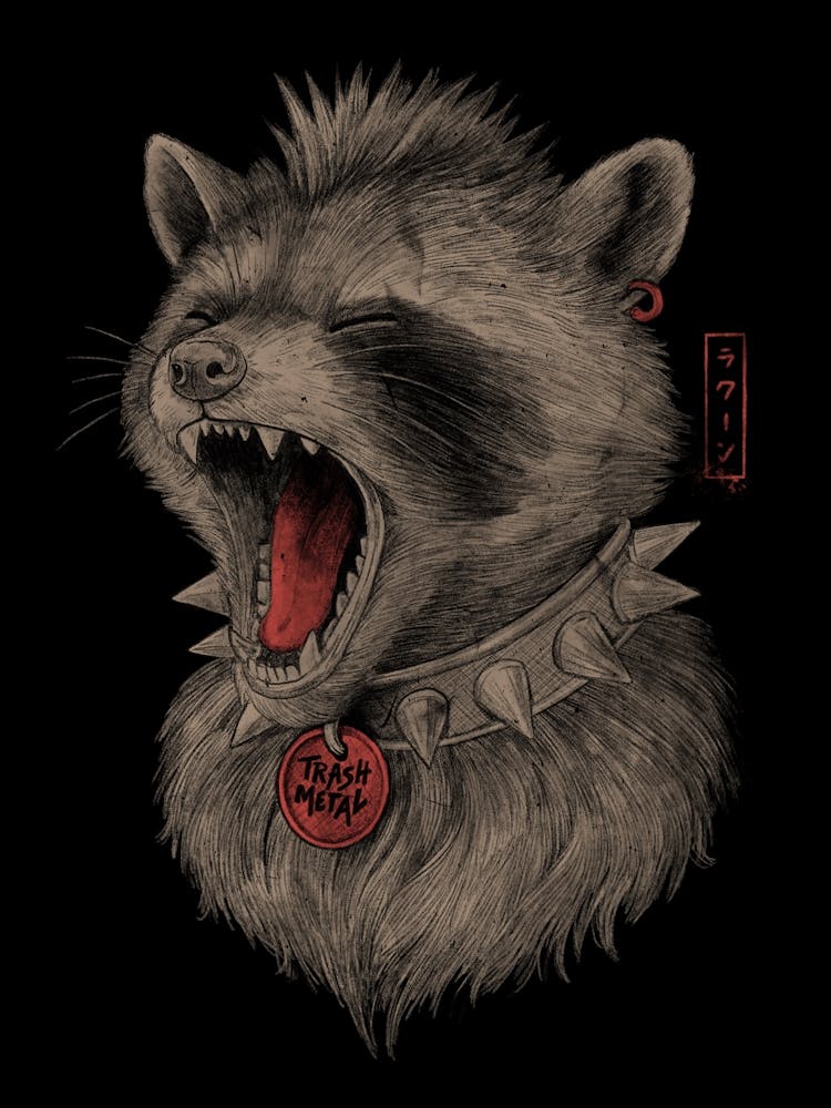Trash Metal Raccoon Punk Panda 1