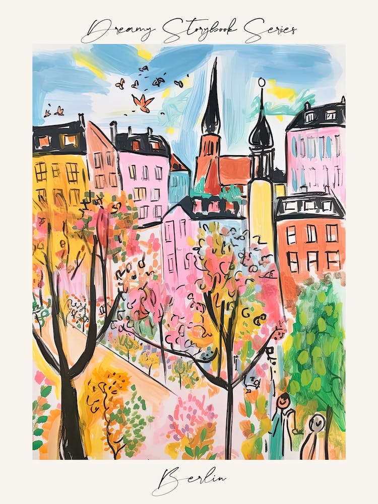 Poster Of Berlin, Dreamy Storybook Illustration 4