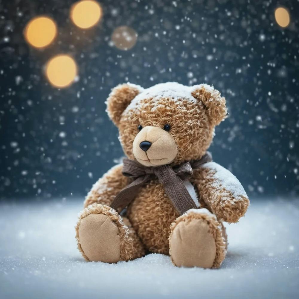 Teddy Bear In The Snow 1