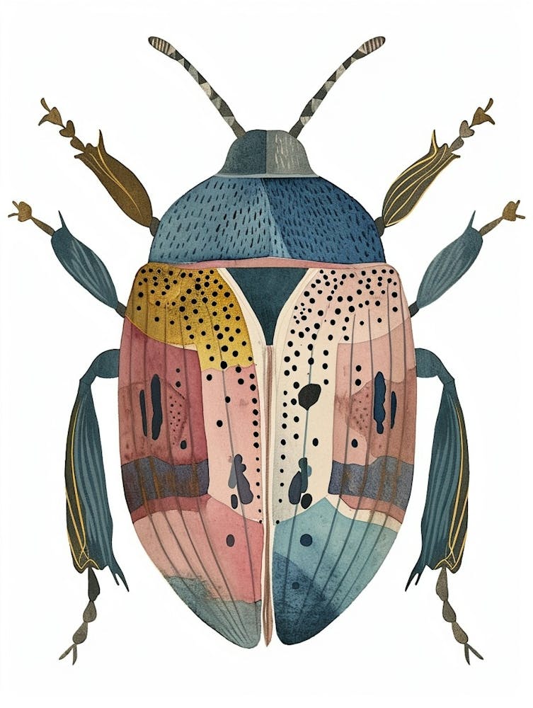 Colourful Insect Illustration June Bug 15