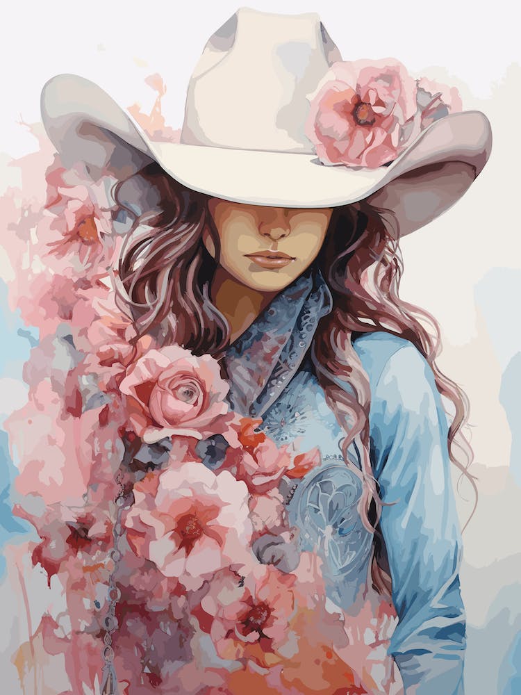 Cowgirl Watercolour Flower 5