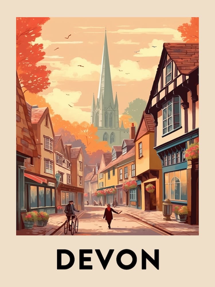 Affiche de Voyage Vintage Devon 5