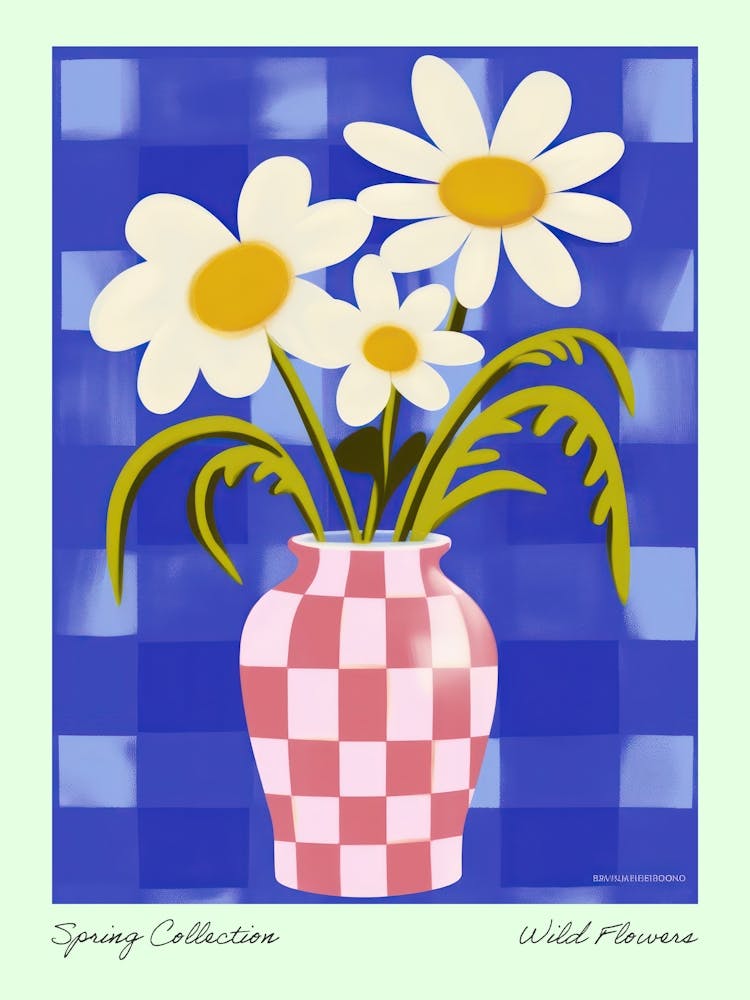 Spring Collection Wild Flowers Blue Tones In Vase 5